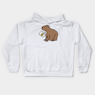 Capybara with Anti Drugs Message Drugs R Bad Kids Hoodie